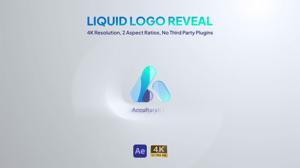 Fluid Abstract Logo Reveal Intro, Logo Stings ft. text logo reveal